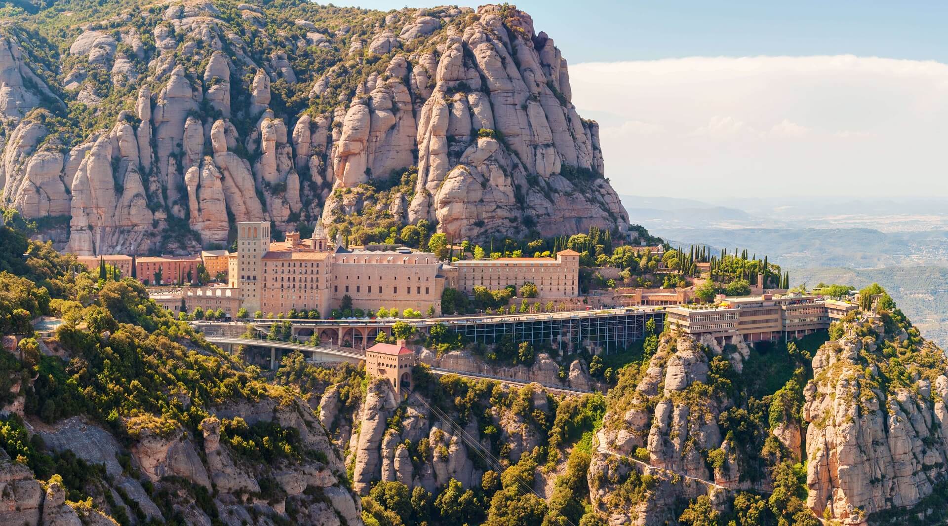 Montserrat landscape from Barcelona